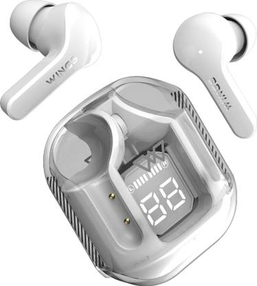 WINGS Phantom 345 with Low Latency 40ms, App Support, 50Hr Playtime, Quad ENC Mic Bluetooth