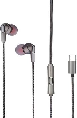 MAK MK-190 Wired Type C Earphones,Inline Controls, Handsfree with Mic, Sweatproof Wired