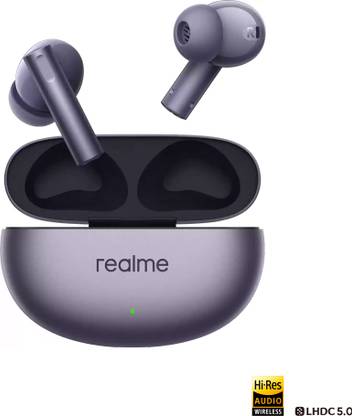 realme Buds Air 6 with 50dB ANC, 12.4mm Bass Driver, Hi-Res LHDC and 40 hours Playtime Bluetooth