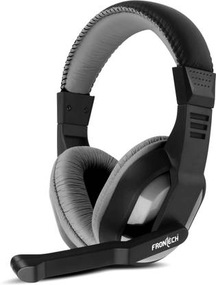 Frontech HF-3447 Multimedia Headphones with Mic 40mm Drivers for Dynamic Sound Quality Wired