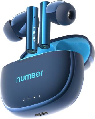 Number Navo Buds X1 w/ 50H Playtime, Dual Pairing, 13mm Speakers, ENC, 45ms Low Latency Bluetooth