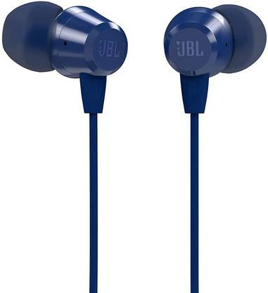 JBL C50HI, Wired in Ear Headphones with Mic, One Button Multi-Function Remote Wired