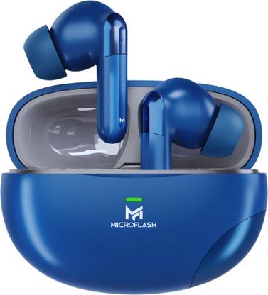 Microflash Earbuds C68 50Hrs Battery, Touch, Deep Bass, Dual Mic, AI ENC, Low Latency Bluetooth