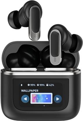 Tunifi Tour Pro 2 - True Wireless Noise Cancelling Earbuds, 6-Mic, Smart LCD Display Bluetooth
