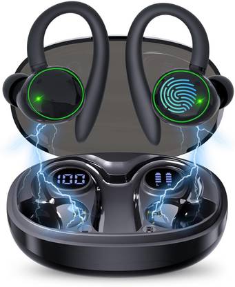Edyell V2 Earbuds with Earhook, 3D Stereo Sound, 50 HRS Playtime, Touch Control Bluetooth