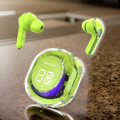 BOTIFY Ultrapods Pro Max Transparent Green Trending Truely wireless bluetooth BC 53 Bluetooth