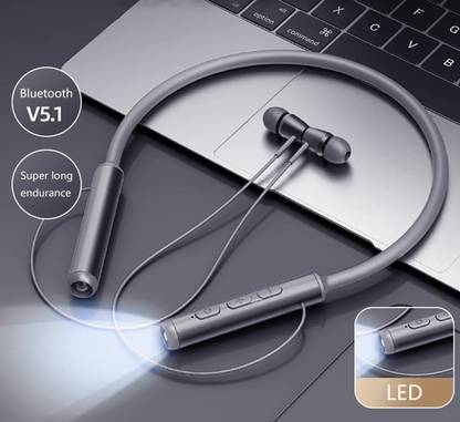 ISYSGO WIRELESS BLUETOOTH NECKBAND WITH INBUILT LED TORCH Bluetooth
