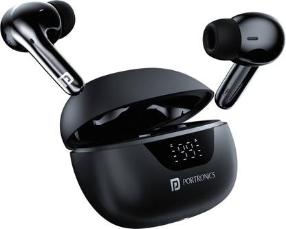 Portronics Harmonics Twins 28 in Ear Earbuds,Smart ANC,Quad Mic ENC,30Hrs Playback,IPX5 Bluetooth