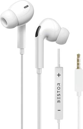 Bestor Wired in Ear Earphones, 12mm, 3.5mm Jack (White) Wired