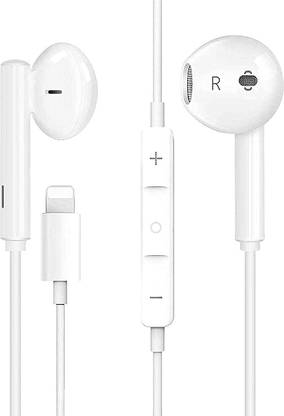 SYSTENE Genuine Original iPhone Earphones with Lightning Connector White Wired
