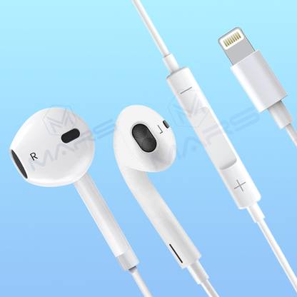 MARS Wired iPhone Headphones with Mic & Volume Control Wired