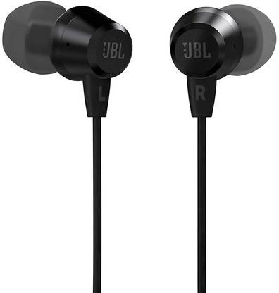 JBL C50HI, Wired in Ear Headphones with Mic, One Button Multi-Function Remote Wired