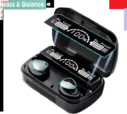 Stybits A1298 M10(Wireless Earbuds)1200mAh Battery True Wireless Earphones Bluetooth -20 Bluetooth
