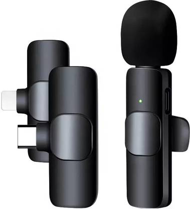 Esselkay 2 in K8 Wireless Microphone, Digital Mini Portable Recording Clip Mic,Receiver. Bluetooth without Mic