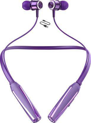 CARRON CH-45 Rock - 48 Hour Playtime Bluetooth Headphone Neckband Earphone (Purple14) Bluetooth