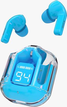 iGear Crystal TWS Earbuds, Transparent Case, LED Display, With ENC, Touch Control Bluetooth
