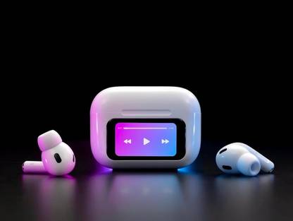 VitalWear Touch screen Display Earbuds with 48 hour Playtime ANC Waterproof Bluetooth Bluetooth