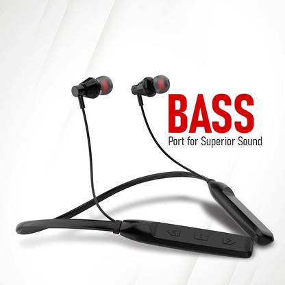 RD E-4 Neckband 13mm Drivers, 60H Playtime, v5.1 Wireless, IPX4 Bluetooth