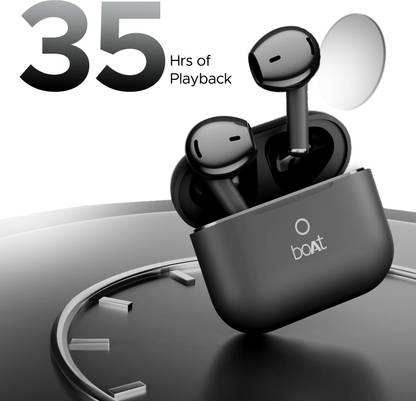 boAt Airdopes Alpha with 35 HRS Playback, 13mm Drivers, Dual Mics ENx & Beast Mode Bluetooth Headset