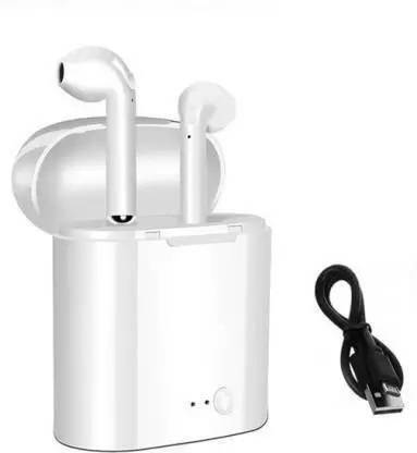 BHAVISHU TWS Stereo Good Quality Music Bluetooth Earphone Bluetooth Headset White Bluetooth