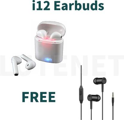 LUTENET i 12 TWS Original Quality Earbuds with Bass, Earbuds Bluetooth 5.0 Earbuds Bluetooth