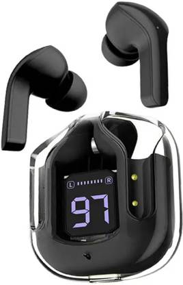 snowbudy Wireless LED Display in Ear TWS Earphone Crystal Transparent Bluetooth Headphone Bluetooth Gaming