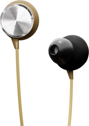 IAIR S8Max in-Ear Wired Earphone with Mic,Dynamic style,Soft Silivon Ear Tips- Golden Wired
