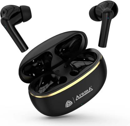 Aroma NB140 Jaguar 50 Hours* Playtime|Deep Bass|Fast Charging True Wireless Earbuds Bluetooth Headset  (Black, True Wireless)