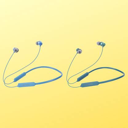 MYRA Ns-77 Noise Series Combo(2pcs) Neckband with 4D Bass, 72H Playtime, 25min=100% Bluetooth