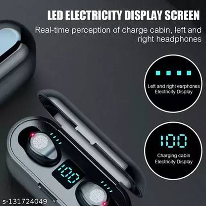 Clairbell TKU_582Q_TWS F9 Wireless Earbuds Bluetooth Headset Bluetooth Gaming