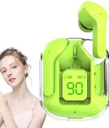 HEMAVI ULTRAPODS GREEN COLOUR PREMIUM LOOK AND NEW LOOK EARBUDS Bluetooth