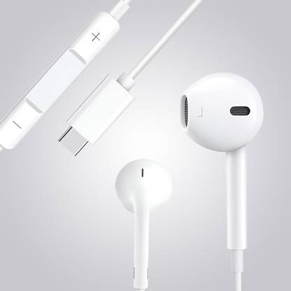 MARS Type C In-ear Earphones for iPhone 15 Pro (White) Wired