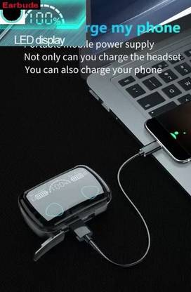 Bashaam HA247 M10_ LATEST BLUETOOTHPlayback with Power BankWireless Earbuds (PACK OF 1) Bluetooth