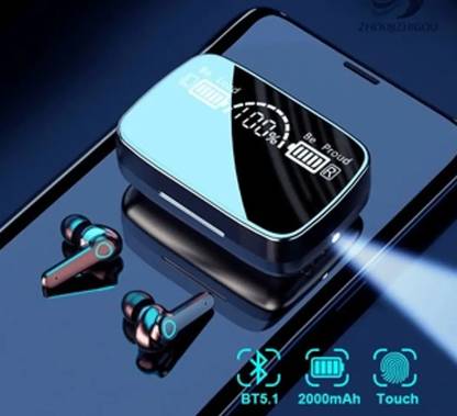 roxfire M19 TWS Earbuds LED Display Touch Control Headphones with powerbank Bluetooth