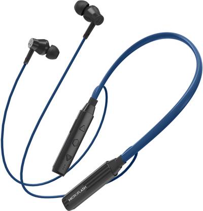 Microflash Bluetooth Neckband Q32 50Hrs Battery, Deep Bass, Mic, AI ENC, Low Latency Bluetooth