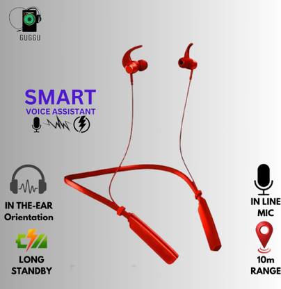 GUGGU Neckband Bluetooth headset 235 Pro 48Hrs Playtback With Fast Charging CY329 Bluetooth