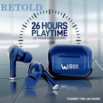 retold UBON KING BT-160 Earbuds Upto 26H Playtime, Noise Touch Control ,ANC Bluetooth