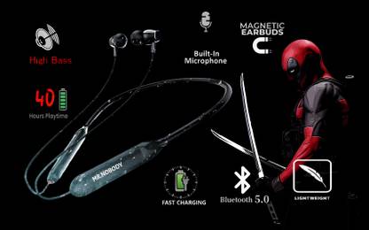 MR.NOBODY N50 48 Hours Playtime Fast Charging Wireless,Bluetooth Neckband MN49 Bluetooth