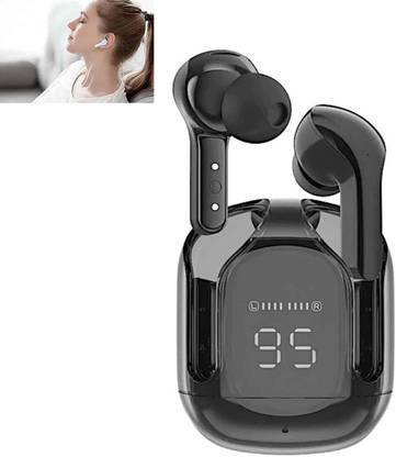 Worricow Wireless Earbuds Dual Stereo LED Digital Display Transparent Game Headset Bluetooth without Mic