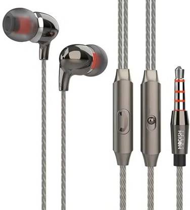 ModishOmbre Stereo String Black Wired Earphone With Mic Magnetic / NC, 14mm Driver Wired