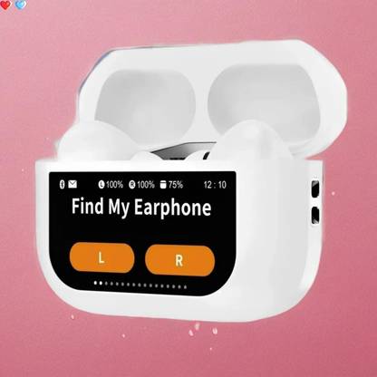 BAYEEN X187 A9PRO Screen TWS Bluetooth Earbuds with 32 db ANC + ENC and On Case Display Bluetooth