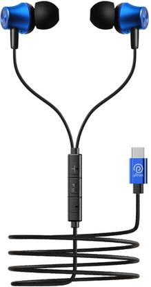 PTron Pride Tunes Type C Earphones with HD mic, In-Line Controls, 1.2M Tangle Free Wired