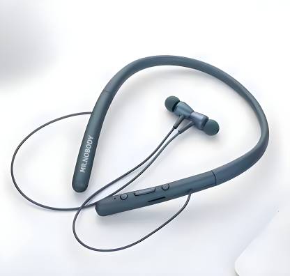 MR.NOBODY Fast charging with 40Hrs Playtime,Waterproof,Bluetooth Neckband A163 Bluetooth