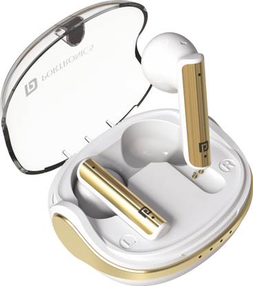 Portronics Harmonics Twins S7 Smart TWS Earbuds, 35Hrs Playtime, Quad Mics, Auto ENC, 5.3v Bluetooth