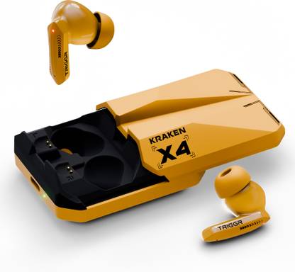 TRIGGR Kraken X4 with 13mm Drivers, 40ms Latency, ENC, 60H Battery, Rubber Finish, v5.4 Bluetooth