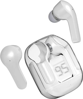 snowbudy Z-90 White TWS AIRBUDS, High Bass+ 20 H Playtime & Fast Charging v5.3 Bluetooth