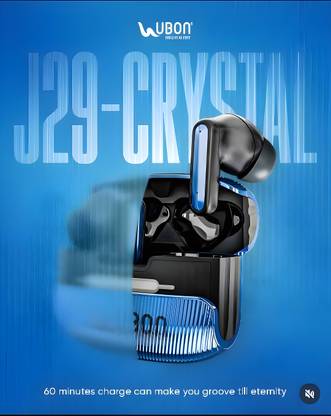 EARBASS J29 Ultra Low Latency, Quad Mic ENC, IPX5, Fast Charging With RGB Light Bluetooth