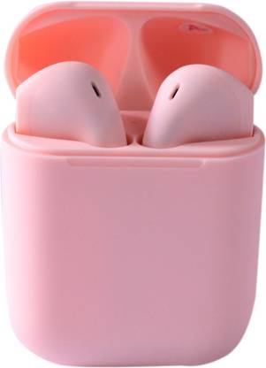 MOBOAXE i12 pods earbuds macaron pink color Bluetooth Headset