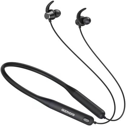 Gizmore MN227 BANG 40 Hrs Playtime Neckband, Fast Charging, Intuitive On/Off Earbuds Bluetooth Gaming