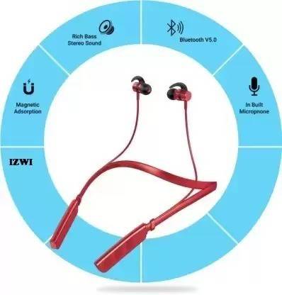 OTAGO CURV Wireless Headset SUPER 24 H MAGNETIC NECKBAND HEADSET (RED, In the Ear) Bluetooth